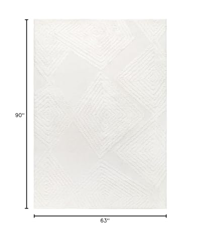 Tapete Antep Rugs Palafito 90x63 cm geométrico blanco miniatura 2