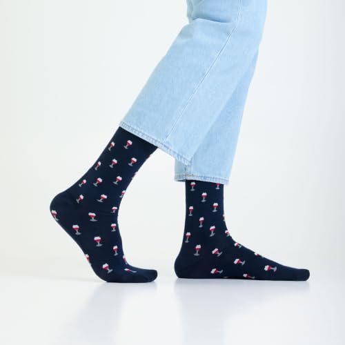 Image of Mint & Oak Long Socks For Men, Soft Cotton Calf Length Socks, Colorful Sock Gift For Men, Full Length & Odour Free, Funky Socks - Gift Box of 3