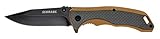 Schrade 3.3' Frontier Ultraglide Folder Knife with 3CR13 Steel Black Oxide Blade & G10 Scale Handle with Finger Flipper and Pocket Clip for Outdoor Survival, Camping and Everyday Tasks