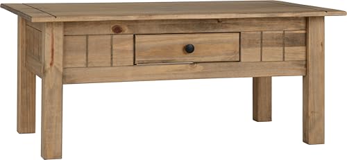 Seconique Panama 1 Drawer Coffee Table in Natural Wax