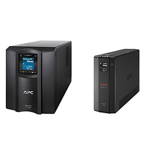 APC 1500VA Smart UPS with SmartConnect & UPS, 1500VA UPS Battery Backup & Surge Protector, BX1500M Backup Battery, AVR, Dataline Protection and LCD Display, Back-UPS Pro Uninterruptible Power Supply