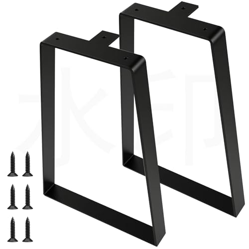 Zllzpzd Patas de Metal Negro trapezoidales de 35 cm – Patas robustas de Metal para Muebles, diseño Industrial para Mesa de café, Escritorio, mesita de Noche, Banco y aparador, Marco de Mesa con