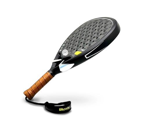 Raqueta de Pádel de Fibra de Carbono Negra miniatura 4