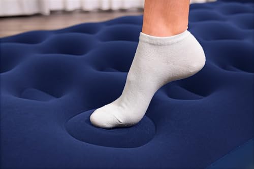 Bestway Single-Luftbett mit integrierter Fußpumpe 188 x 99 x 28 cm, Dunkelblau