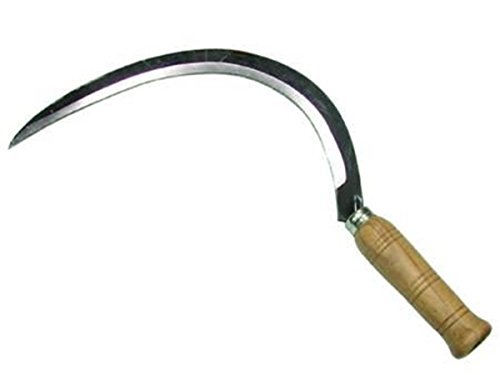 FALCIOLA LISCIA n °2 IN ACCIAO FORGIATO MANICO LEGNO FERR 23313