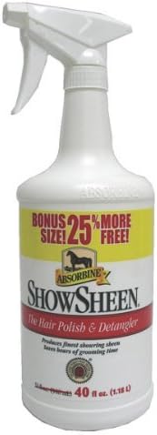 Showsheen Polish and Detangler, 40 oz for Horse Grooming, Show Events