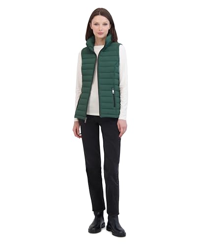 Image of Nautica Women's Stretch Puffer Vest - Water-resistant Transitional Outerwear Layer With Detachable Hood