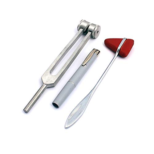 AAPROTOOLS Set of 3 PCS Reflex Percussion Taylor Hammer + PENLIGHT + Tuning Fork C 128 A+ Quality
