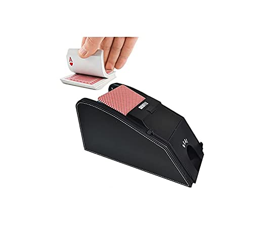 FGDFGDG Barajador de Cartas de Casino 2 en 1 de Doble Uso Deluxu, barajador de Cartas eléctrico para póquer clásico, barajador de Cartas de póquer de Zapatos de Trato de Cartas máquina automática Cover