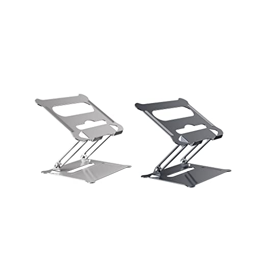 Soporte de elevación ajustable de aleación de aluminio premium para portátil plata 4