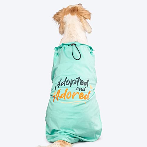 Image of HUFT Adopted and Adored T-Shirt for Dog - Light Blue - S