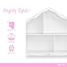 Evolur Barbie Rose Hutch/Bookcase – 7 Spacious Shelves for Toys, Books, and Keepsakes, Solid Wood with Anti-Tipping Kit, White or Pink Finish