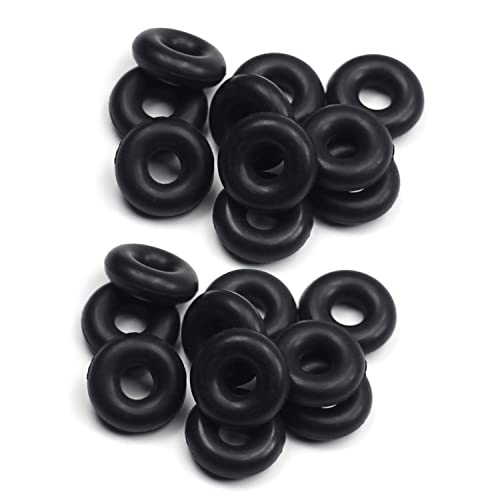 Othmro Oリング 1mm幅 3.2mm外径 1.2mm内径 25個入り 黒 ニトリルゴムOリング O型リング K ニトリルゴム ゴムガスケット ゴムリングセット ラバー パッキン 耐熱 耐油 防水 車 エアコン 各種機器のガスケット 機械修理 完全密