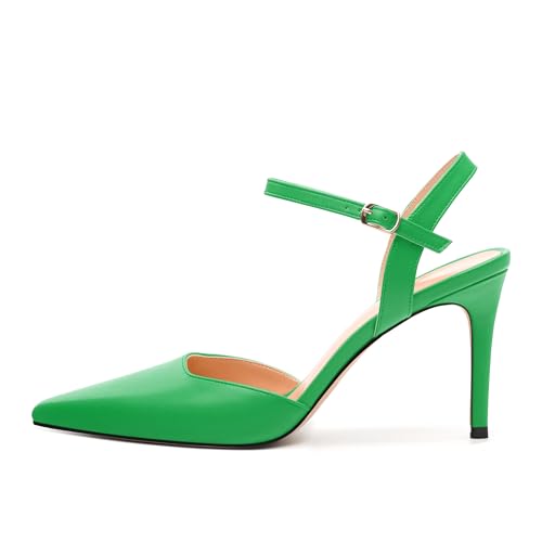 Women's Pumps, Buckle Adjustable Strap Pointed Toe Stiletto Heels, Fashion Matte High Heel Shoes for Women2