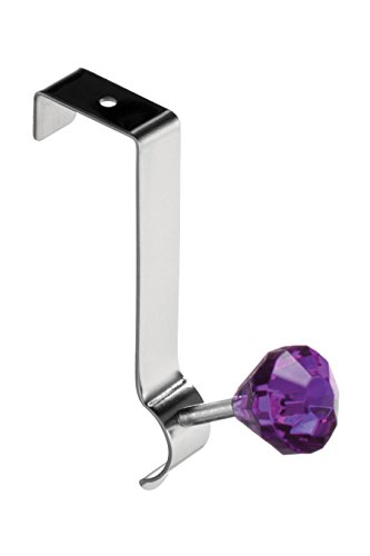 Premier Housewares Diamante Over Door Hook - Purple