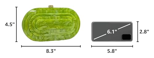 Image of Acrylic Evening Clutch Bag for Women Shell Shape Shoulder Crossbody Bag Glitter Marble Purse Handbag