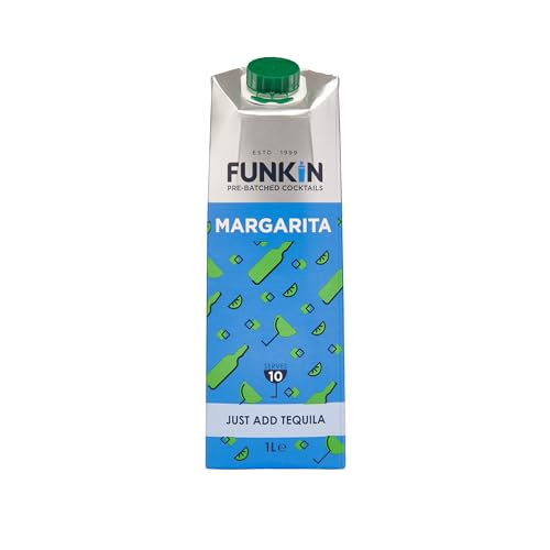 FUNKIN Cocktails Margarita Pre Mixed Cocktail Mixer | Just Add Tequila | Tangy Citrusy & Refreshing | 0% ABV | Premium Ingredients for Bar-Quality Drinks | Perfect for Parties | 1 Litre Pack of 6
