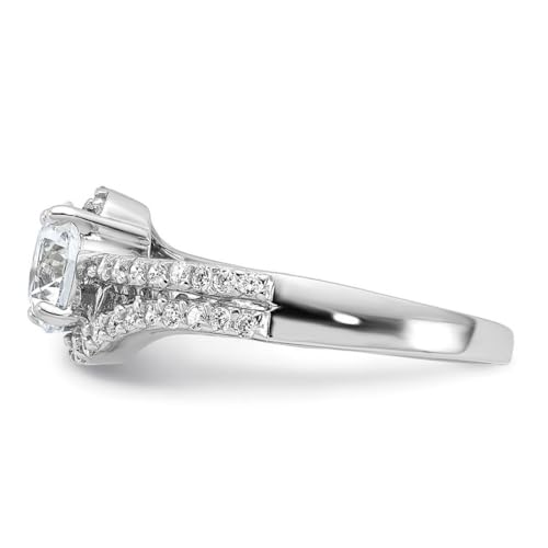 Bague argent 925 double rangée zircone éclat diamant de luxe - 4