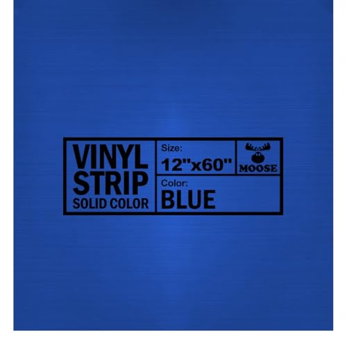 Moose Supply 12-Inch (1-Foot) by 60-Inch (5-Foot) | Solid Blue | Commercial Grade Vinyl Repair Strip | for Repairing Inflatables and Bounce Houses