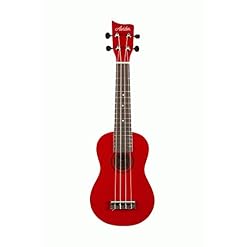 Ashton UKE110RD Ukulélé soprano avec sac Rouge - Les Beatles, Paul McCartney, John Lennon, RIngo Starr, George Harrison