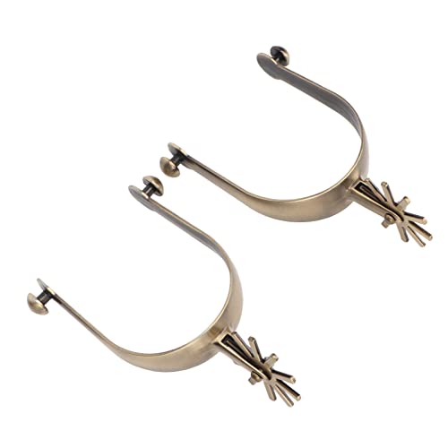 Spurs for Cowboy Boots, Spurs Decoration Cowboy Spurs with Turnable Gear 2 PCS Aleación de Zinc de Zinc Spurs Boot Spurs for Cowboy Boots Equestrian Entrenamiento