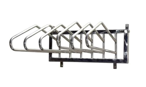 Image of P.M.P.S. Wall Mounted Lead Apron Rack - Stainless Steel Grade X-Ray Apron Hanger Stand with 6 Hooks & Fixing Fasteners for Hospital & Clinic Use I G-202