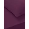 Sapphire collection 200 Thread Count 100% Egyptian Cotton Fitted Sheet (Double, Aubergine)