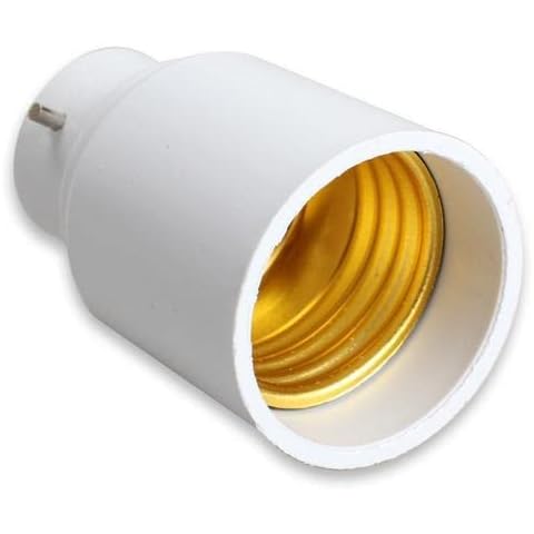 Cambridge Lifestyle Light Bulb Lamp Holder Socket Converter Bayonet B22 to E27 Base Socket Adapter Plastic Base Lamp Socket Converter for Living Room Bedroom Garage Corridor Cover