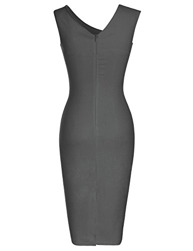 Image of MUXXN Women's Retro 1950s Style Sleeveless Slim Business Pencil Dress