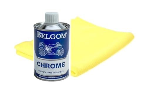 Nettoyant Belgom Chromes Poli 250ml + Chiffon de Nettoyage Gratuit Moto Auto
