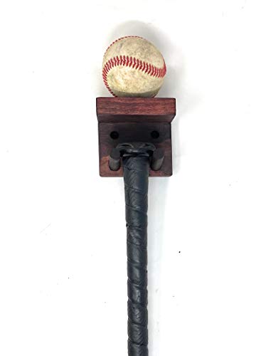 Mwcsports Full Size Bat And Ball Rack/Softball Holder Wall Mount Wood Display (Cherry) #TOP2