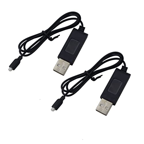 ZYGY 2PCS 3,7V USB-Ladekabel für HS190 901HS 901S 901H Mini-Quadcopter-Zubehör Fernbedienungs-Drohnen Ladegerät