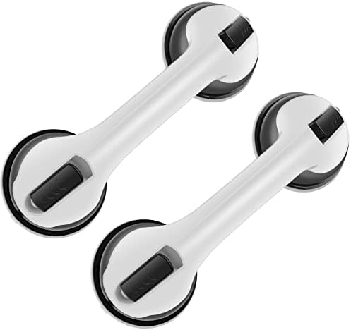 2Pcs Shower Handle Anti-Slip Shower Grab Bar Plastic Bathtub Safety Handle Sturdy Suction Bar Handle No Drilling Elderly Bathroom Wall Grip for Bathroom Bathtub Seniors(2Pcs)