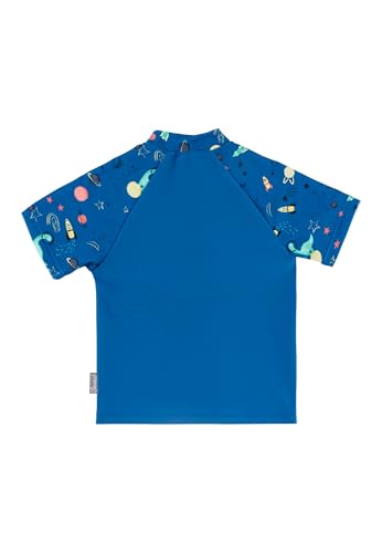 Sterntaler Badeshirt Kurzarm Weltraum Juego de Camisa para Nadar, Azul Cobalto, 12 Meses para Bebés