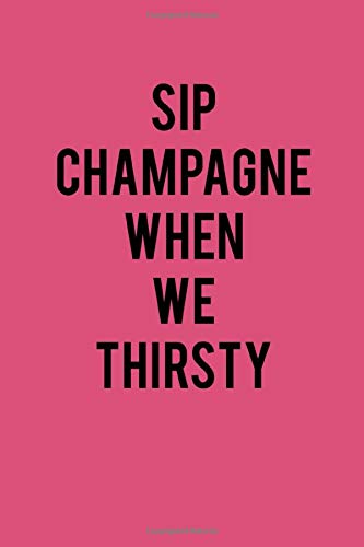 Sip Champagne When We Thirsty Celeb Trending Funny Journal: (6x9 Journal): College Ruled Lined Writing Notebook, 120 Pages