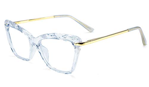Feisedy Cat Eye Glasses Frame Crystal Clear Lenses Eyewear Women B2440 cover