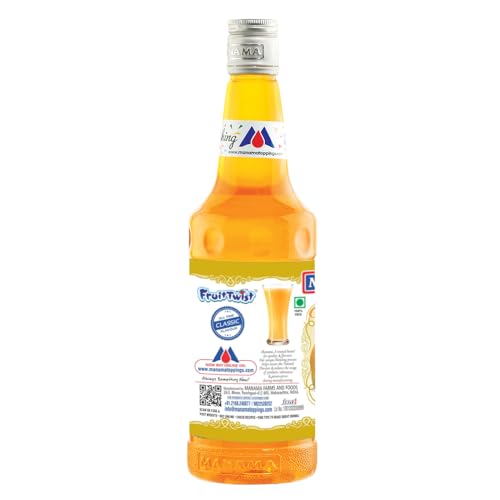 Image of Manama Mango Fruit Syrup | Mixer for Mocktails, Cocktails, Drinks, Juices, Beverages | Non Alcoholic Mix 750ML Bottle