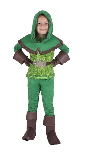 PTIT CLOWN - Robin Hood Kinderkostüm - Offizielle Lizenz - Robin Hood Kostüm - Bogenschützenkostüm - Perfekt für Geburtstag Karneval Cosplay Halloween Kostümfest (7-9 Jahre)