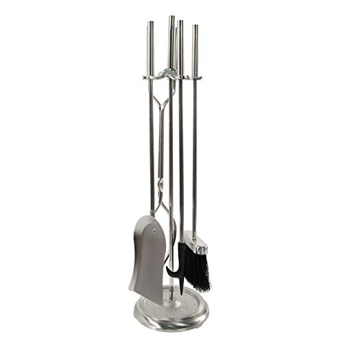 Minuteman International Danish Modern Andirons - Fireplace Decor Set