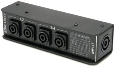 Whirlwind SBNL 1x NL8 to 4x NL4 Parallel-Wired SpeakOn Splitter for Biamped Cabinets, Pairs