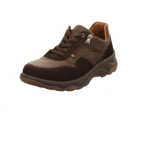 Waldläufer H-Max cordones deportivos marrón, zapatos cómodos de horma ancha para hombre