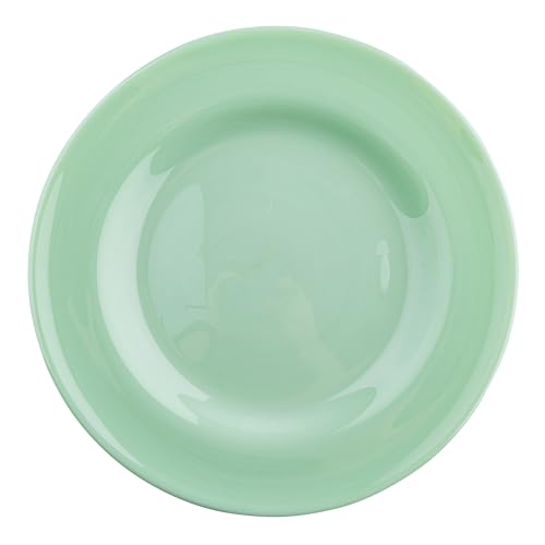TableCraft 12223 Jadeite Glass Collection Round Dinner Plate 10 Diameter Vintage-Style Milk Green Glass Dishwasher & Microwave Safe 10 x 10 x 0.75 Dinnerware for Entres & Tabletop Service