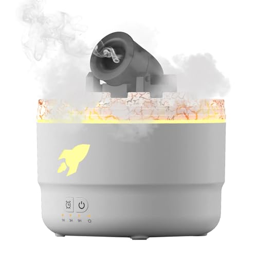 Humidificador con difusor de aceite, humidificador de aromaterapia | Humidificador de torre de mesa con luz y temporizador, para decoración del hogar intercambiables de color claro para