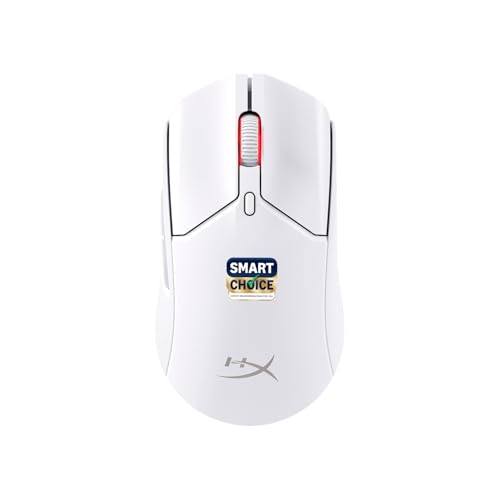 Image of HyperX Pulsefire Haste 2 Smartchoice Dual Wireless RGB Gaming Mouse, Upto 26K DPI, HyperX 26K Sensor, 61g Ultra Lightweight, 100 Hr Battery Life, 1K Hz Polling Rate, 24 Months Warranty-White [6N0A9AA]