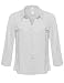 Plus4u Women's Basic Button Down Blouse w/ Ribbed Sides