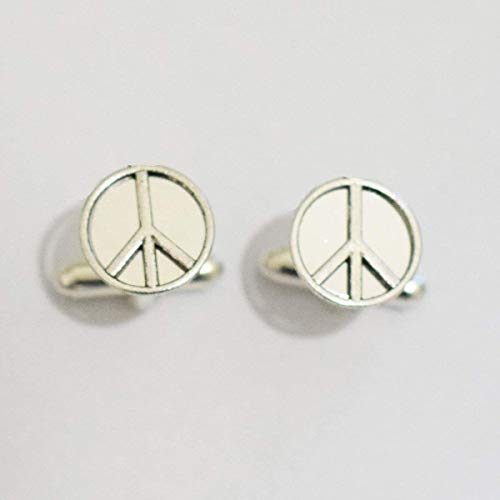 Peace Symbol Cufflinks, Personalized Cuff Links,Peace Symbol Charm Gift Cufflinks Unique Cufflinks ï¼ŒCufflinks Jewelry