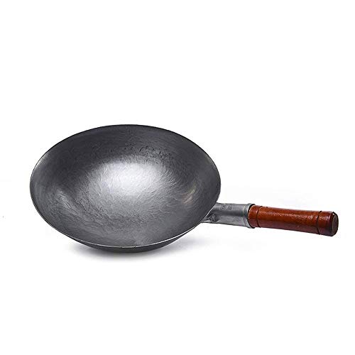 Olla de hierro martillada a mano 32 cm sin recubrimiento miniatura 1