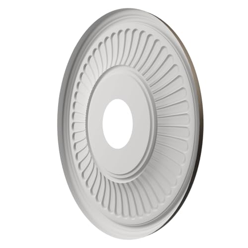 Image of 16 inchOD x 3 1 /2 inchID x 1 inchP Berkshire Thermoformed PVC Ceiling Medallion (Fits Canopies up to 7 inch), Metallic Black Night