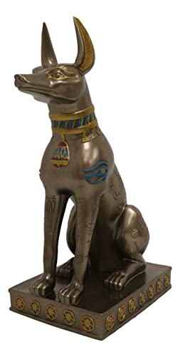 Estatua Egipcia Anubis 12.5" Resina Decorativa miniatura 6