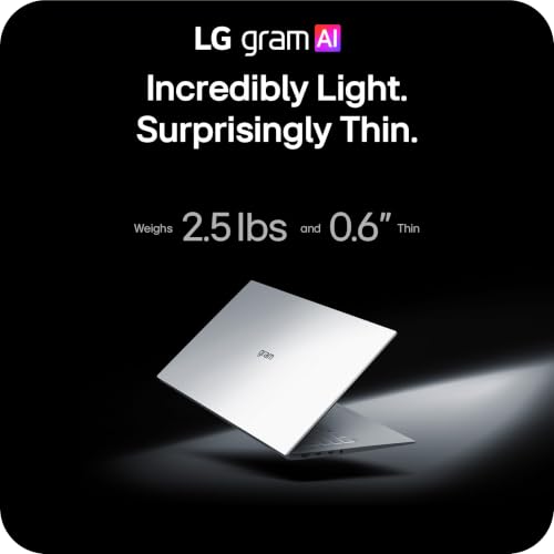 Image of LG gram 14-inch Thin and Lightweight Dual AI Laptop Computer, Windows 11 Home, Copilot+ PC, Powered by AMD Ryzen AI 5 435 Processor, 32GB RAM, 1TB SSD - Obsidian Black